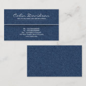 carte de visite de tissu de jeans (Devant / Derrière)