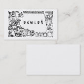 carte de visite de tissu sewist FabricatedFrames.c (Devant / Derrière)