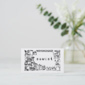 carte de visite de tissu sewist FabricatedFrames.c (Debout devant)