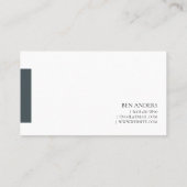 Carte de visite de titre professionnel (Dos)