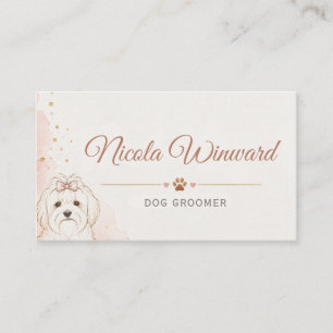 Carte de visite de toiletteur pour chiens