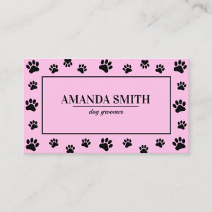 Carte de visite de toiletteur pour chiens aux empr