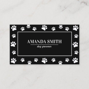 Carte de visite de toiletteur pour chiens Empreint