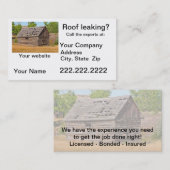 Carte de visite de toiture (Devant / Derrière)