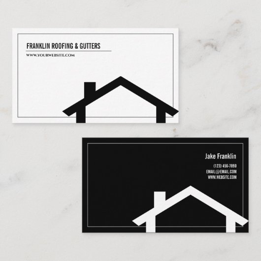 Carte de visite de toiture et de coupeuses profess (Devant / Derrière)