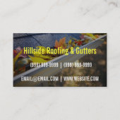 Carte de visite de toiture et de gouttes (Dos)