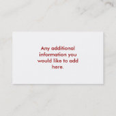 Carte de visite de tomates (Dos)