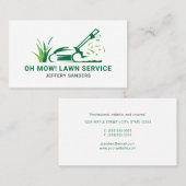Carte de visite de tondeuse de pelouse (Devant / Derrière)