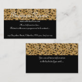 Carte de visite de Topper d'empreinte de léopard (Devant / Derrière)