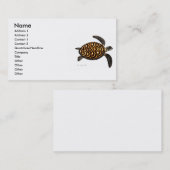 Carte de visite de tortue de mer de Hawksbill (Devant / Derrière)