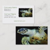 Carte de visite de tortue de mer de Leatherback (Devant / Derrière)