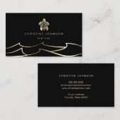 carte de visite de tortue dorée des vagues de l'oc (Devant / Derrière)