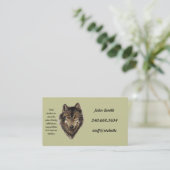 Carte de visite de totem Wolf personnel personnali (Debout devant)