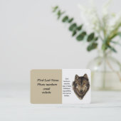 Carte de visite de totem Wolf personnel personnali (Debout devant)