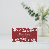 Carte de visite de tourbillonnement de rouge de (Debout devant)