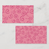 Carte de visite de tourbillons roses (Devant / Derrière)