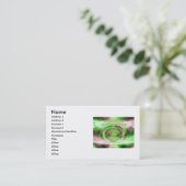 Carte de visite de tourbillons verts (Debout devant)