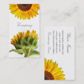 Carte de visite de tournesol (Devant / Derrière)
