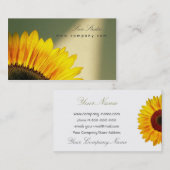 Carte de visite de tournesol (Devant / Derrière)