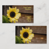 Carte de visite de tournesol (Devant / Derrière)