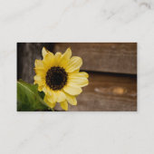 Carte de visite de tournesol (Dos)