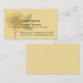 Carte de visite de tournesol (Devant / Derrière)