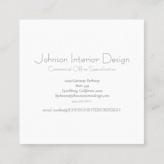 Carte de visite de tournesol à main simple (Dos)