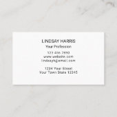 Carte de visite de tournesol aquarelle (Dos)