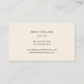 carte de visite de tournesol aquarelle (Dos)