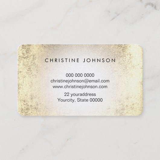 carte de visite de tournesol de feuille d'or (Dos)