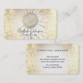 carte de visite de tournesol de feuille d'or (Devant / Derrière)