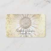 carte de visite de tournesol de feuille d'or (Devant)