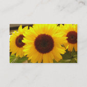 Carte de visite de tournesols (Dos)