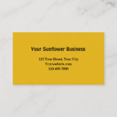 Carte de visite de tournesols rustiques sur billes (Dos)