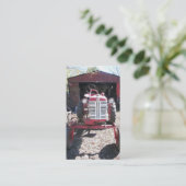 Carte de visite de tracteur rétro antique (Debout devant)