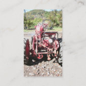 Carte de visite de tracteur rétro antique (Dos)
