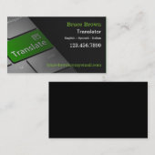 Carte de visite de traducteur de clavier (Devant / Derrière)