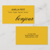 Carte de visite de traducteurs professionnels (Devant / Derrière)