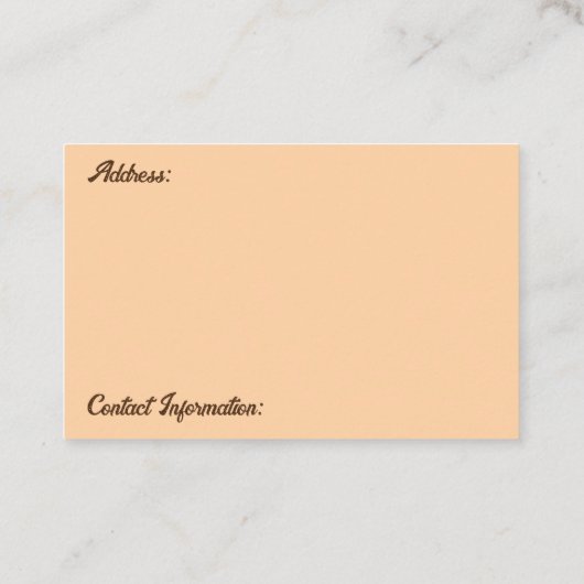 Carte de visite de traduction (Dos)