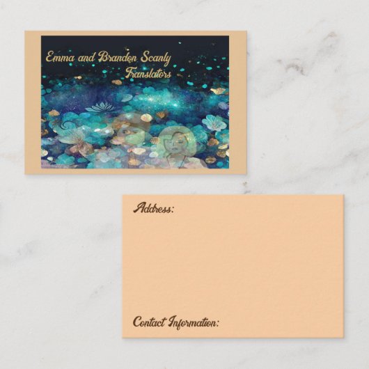 Carte de visite de traduction (Devant / Derrière)