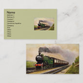 Carte de visite de train à vapeur (Devant / Derrière)