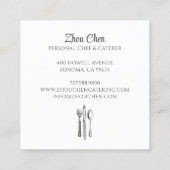 Carte de visite de traiteur chef aquarelle (Dos)