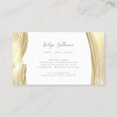 Carte de visite de traits de brosse de feuille d'o (Dos)