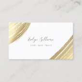 Carte de visite de traits de brosse de feuille d'o (Devant)