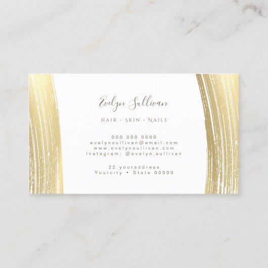 Carte de visite de traits de peinture de feuille d (Dos)