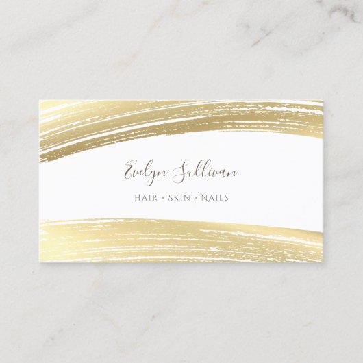 Carte de visite de traits de peinture de feuille d (Devant)