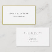 Carte de visite de trame or minimal chic (Devant / Derrière)