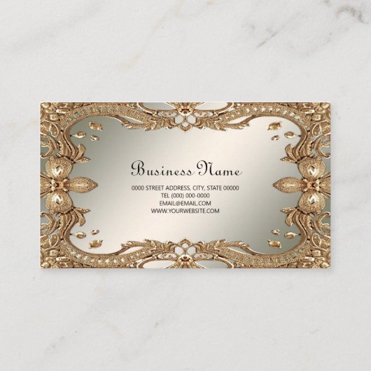 Carte de visite de trame Ornat Or (Dos)