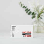 Carte De Visite De tranquillité professeur At Work svp (Debout devant)