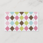 Carte de visite de transpirateur Jacquard Diamond (Dos)